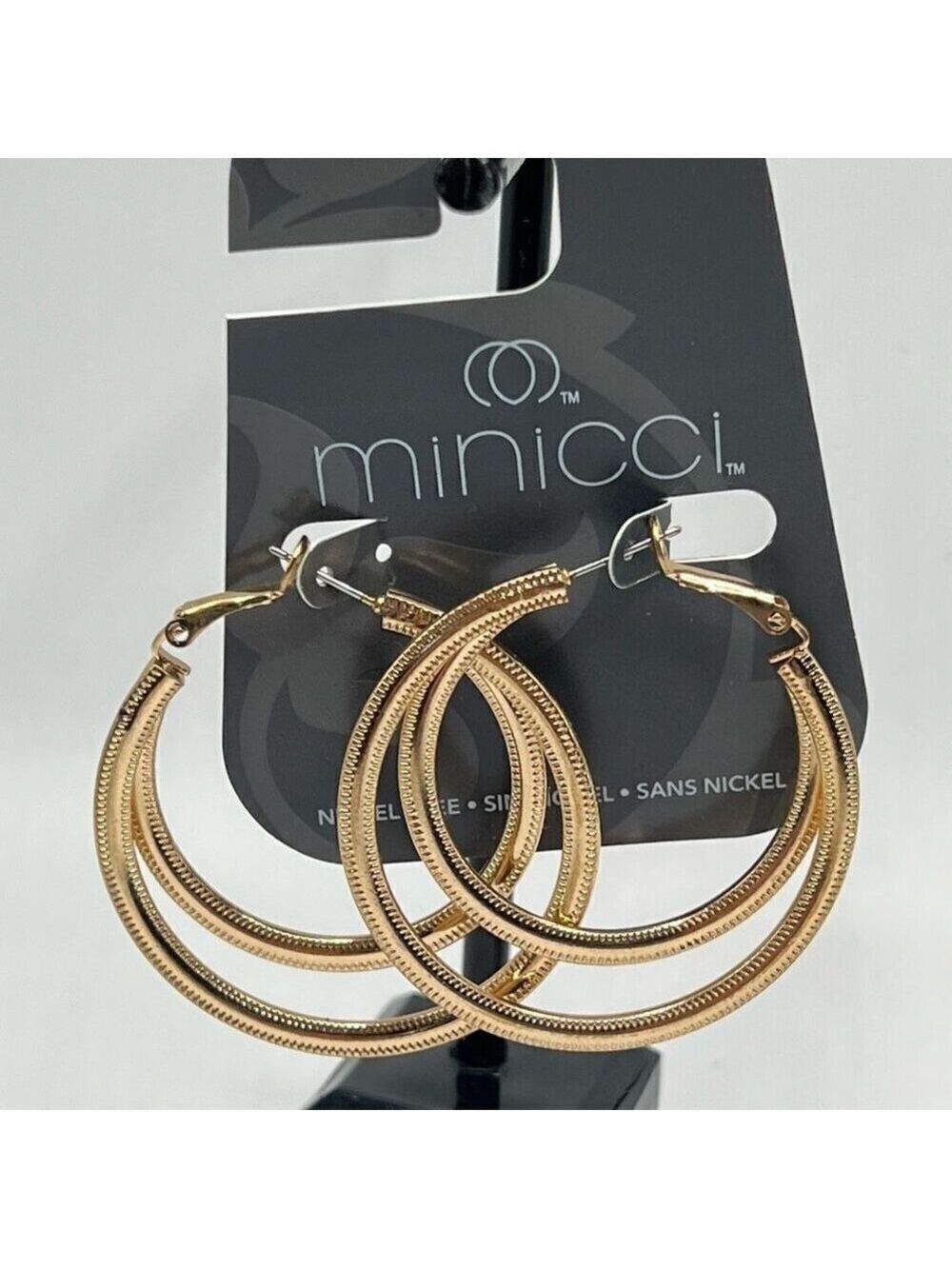 Minicci Gold Double Strand Hoop Earrings $16ea / 3 for $25